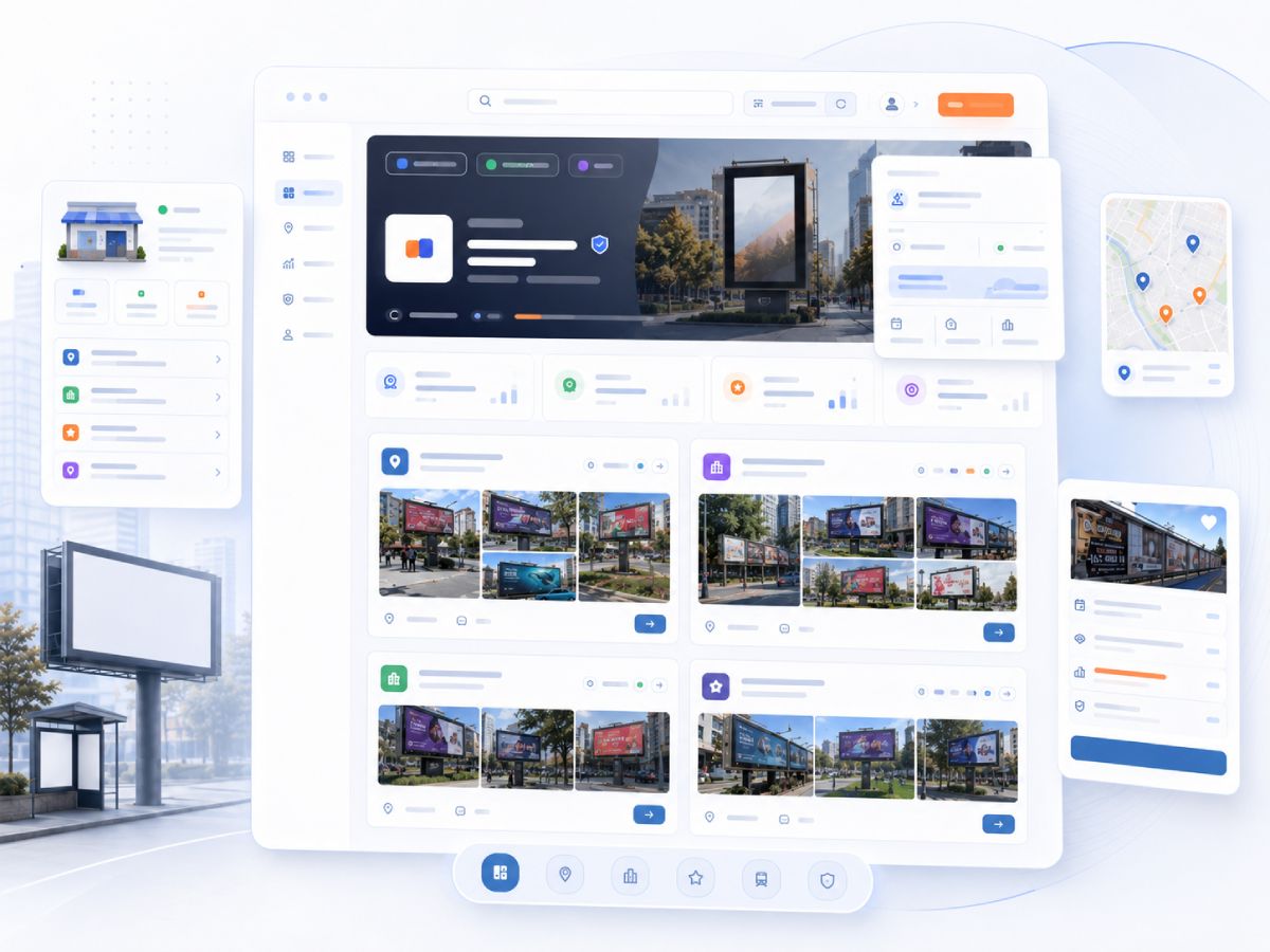 Advert group management screen with the listings inside a group