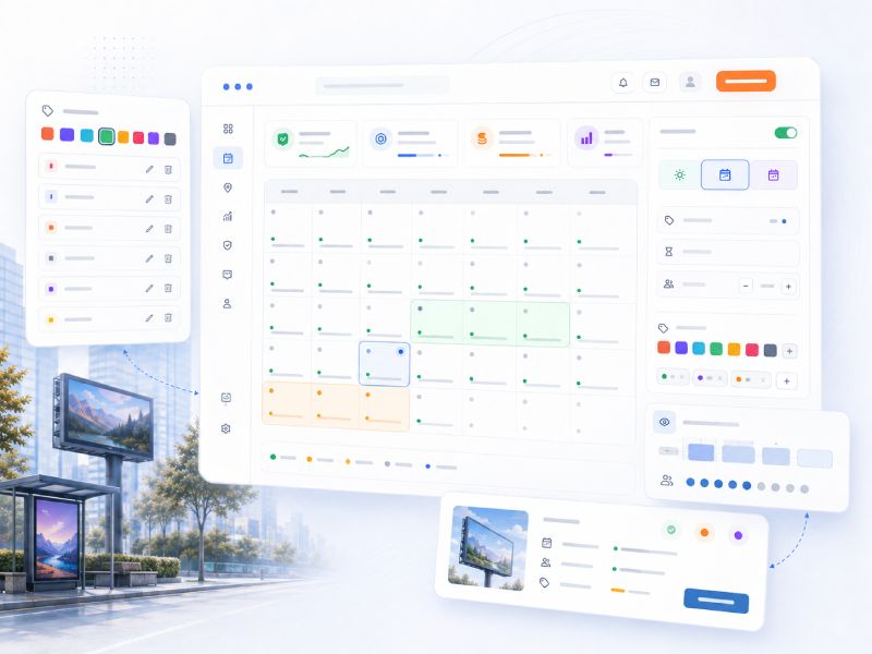 Booking form with brand selection, date range and amount fields